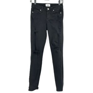 PAIGE Verdugo Ultra Skinny Women’s Black Distressed Denim Jegging Jeans Size 25